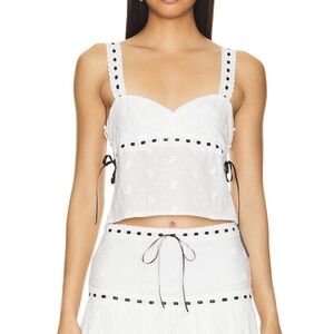 Revolve Majorelle Carmen Top in white